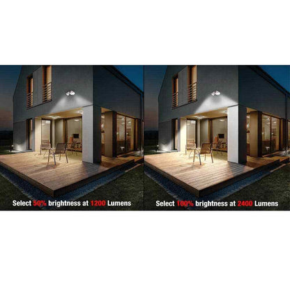 Dusk to Dawn Sensor White Exterior Outdoor LED Flood Light 4000K Wet Rated