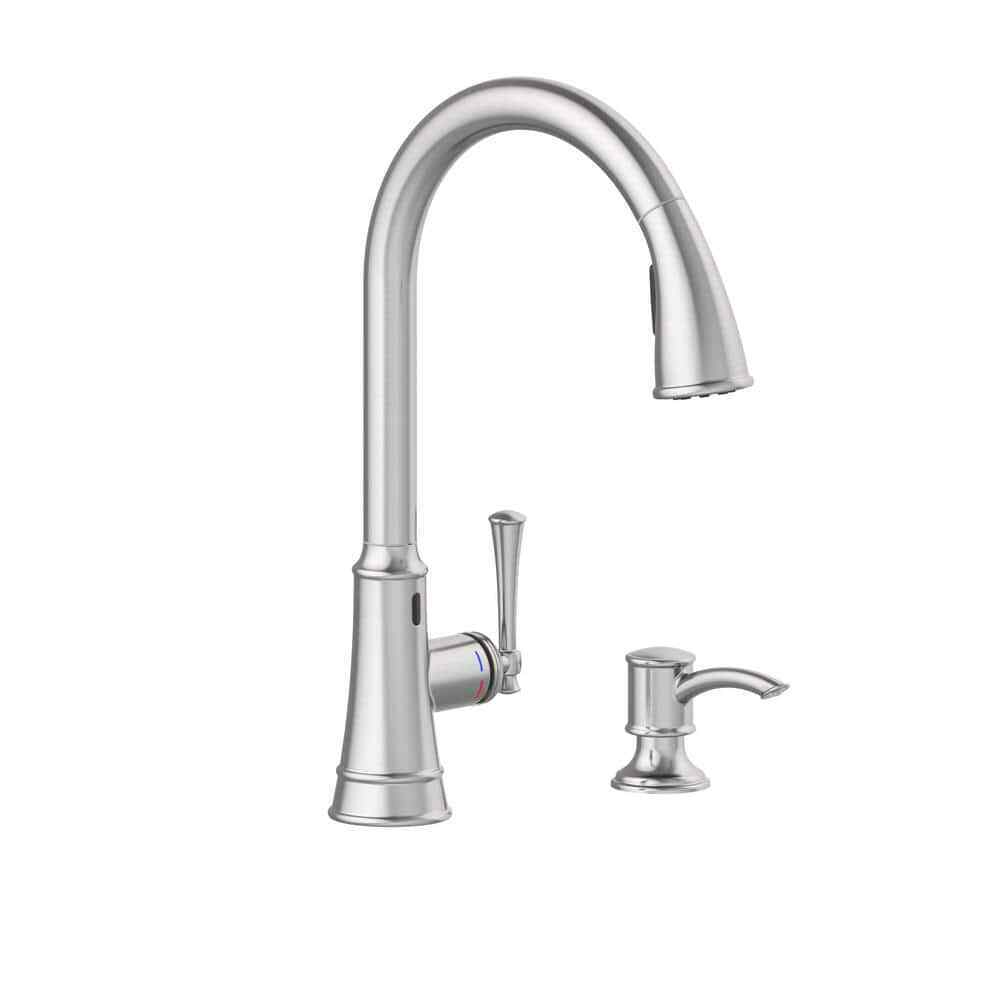 Glacier Bay Hemming Touchless Pull Down Kitchen Faucet Soap Dispenser Stainless