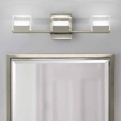 Home Decorators Collection 3-Light Brushed Nickel Integrated LED Light Bar