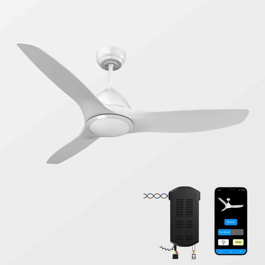 ProMounts Smart WiFi LED 52 in. Ceiling Fan with Light and Remote.  Alexa Google