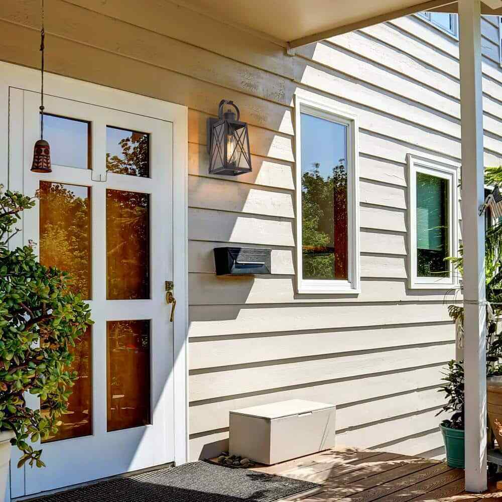 LNC Craftsman 1-Light Rusty Bronze Outdoor Wall Lantern Sconce 2-Pack