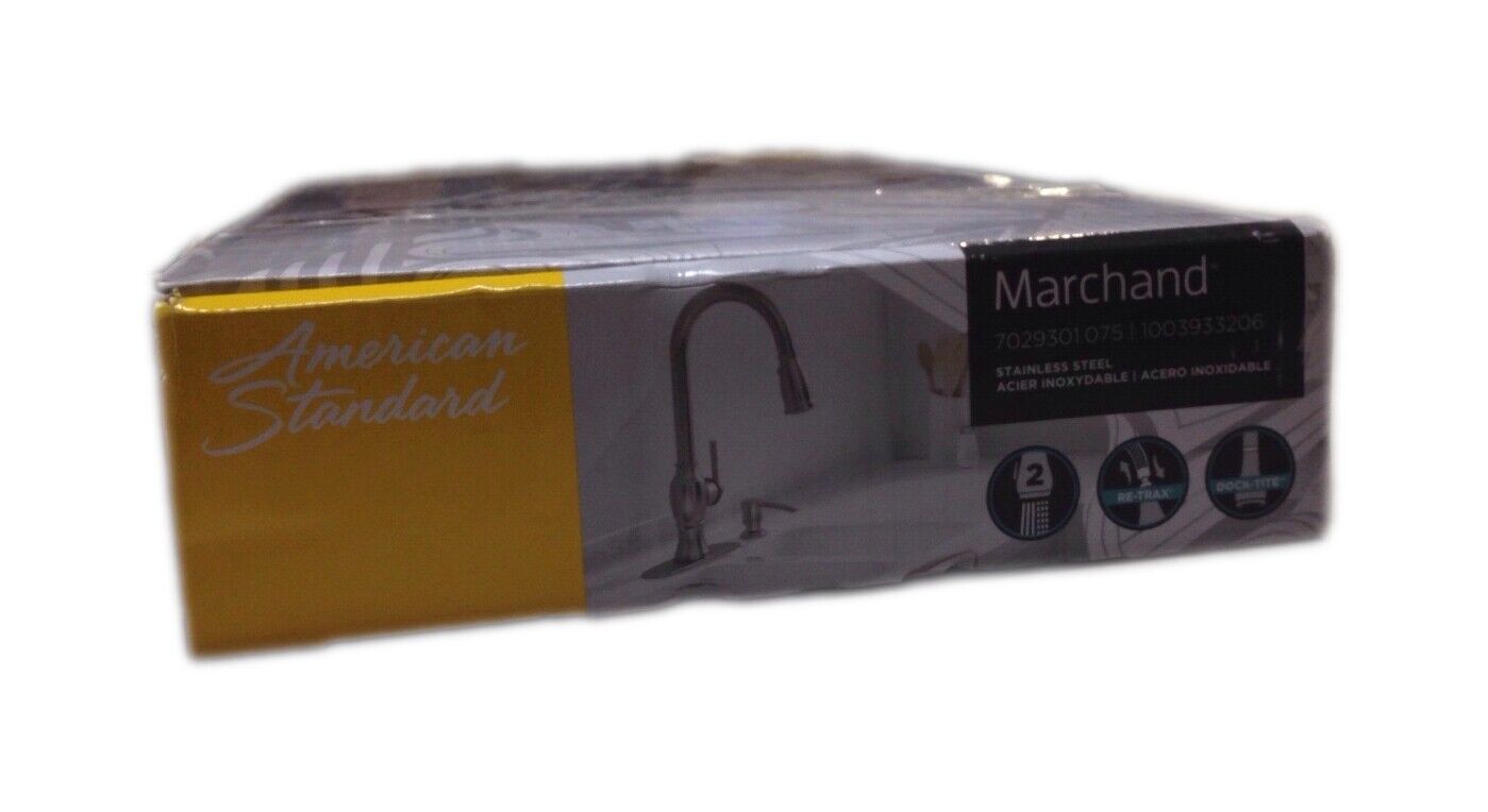 American Standard Marchand Single Handle Pull-Down Sprayer Kitchen Faucet SS