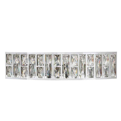 Home Decorators Kristella 24 in. 5-Light Chrome Vanity Light w/ Crystal Shade