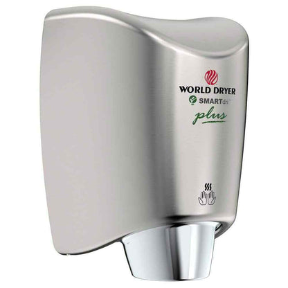 Electric Bathroom Hand Dryer High Efficiency Antimicrobial, Brushed Stainless