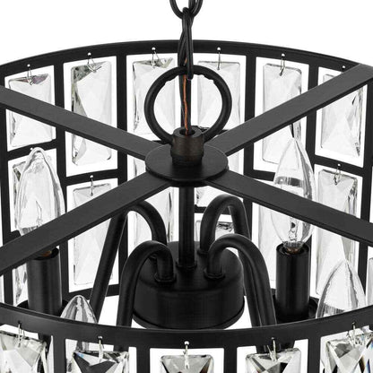 Home Decorators Collection Kristella 4-Light Black Crystal Chandelier 30686-HBB