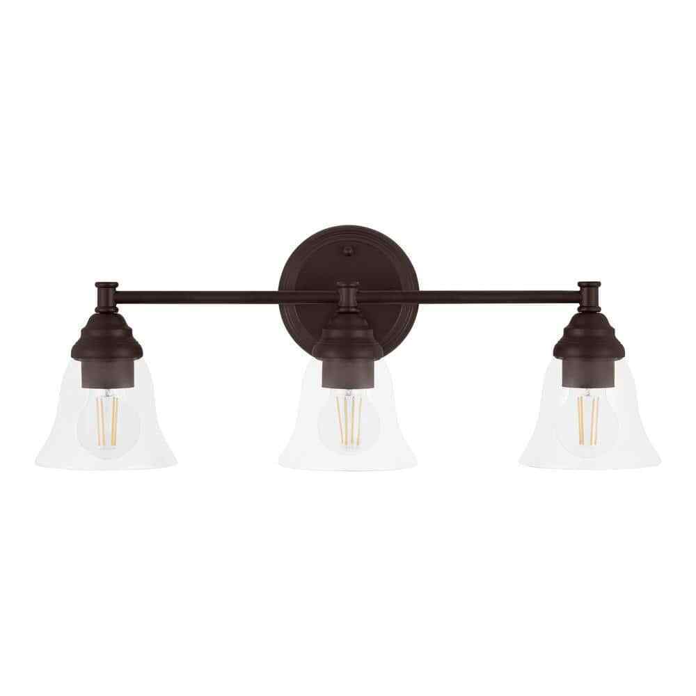 Hampton Bay Marsden 23.5 in. 3-Light Oil Rubbed Bronze Transitional Vanity