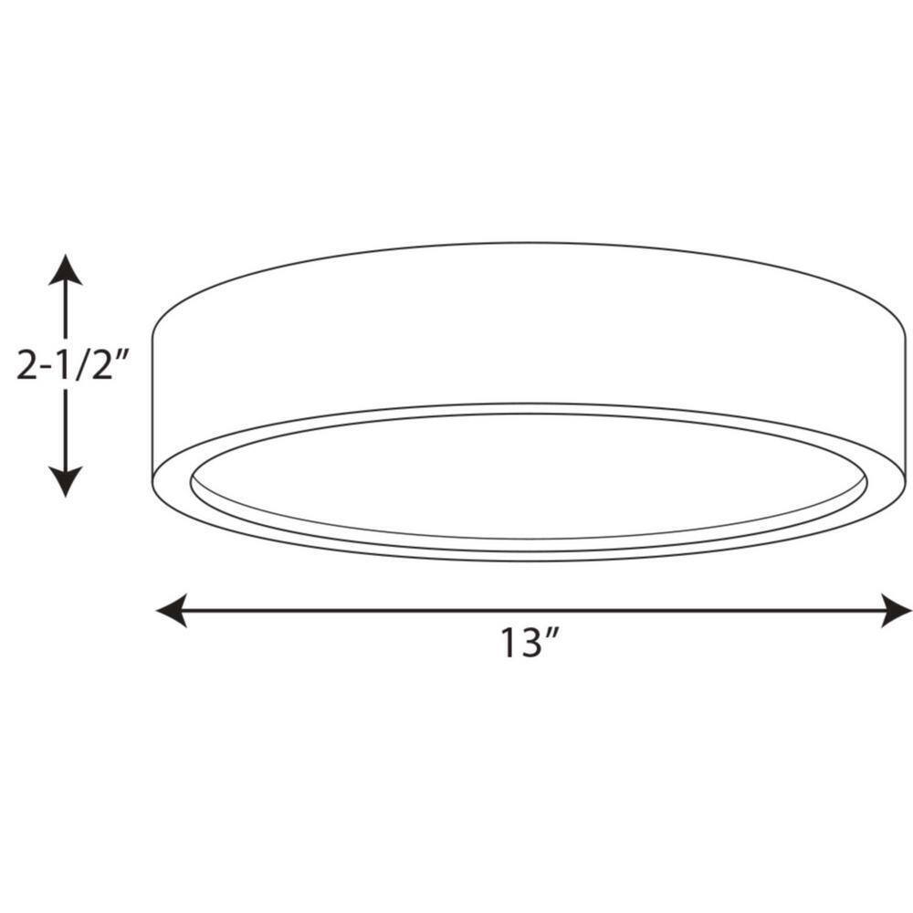 Progress Lighting 13 in. Polished Chrome Integrated LED Flush Mount
