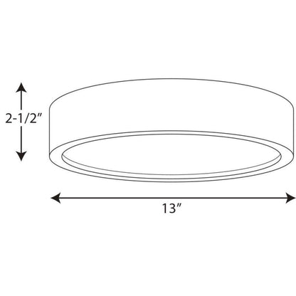 Progress Lighting 13 in. Polished Chrome Integrated LED Flush Mount
