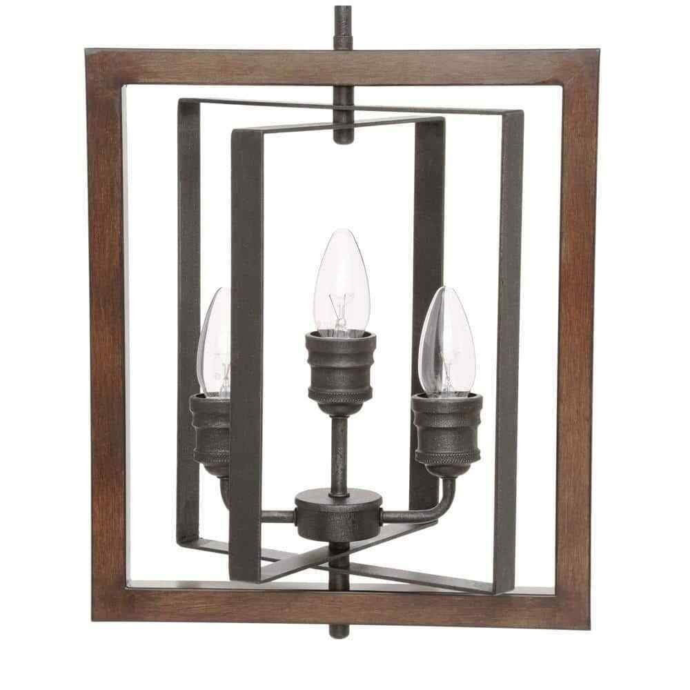 Home Decorators Palermo Grove 3-Light Gilded Iron Farmhouse Kitchen Pendant