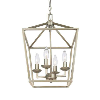 Home Decorators Weyburn 4-Light Antique Silver Leaf Farmhouse Chandelier