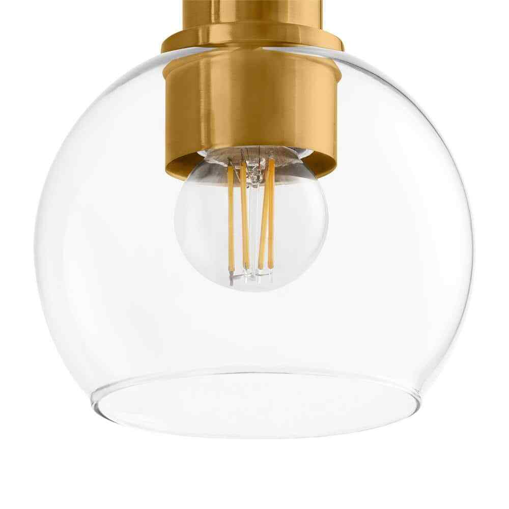 Hampton Bay Vista Heights 3-Light Gold Aged Brass Bathroom Vanity Light