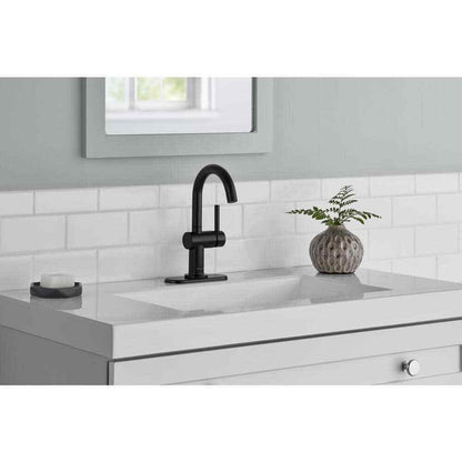 Glacier Bay Dorind Single Hole Single-Handle Deck Mount High-Arc Bathroom Faucet