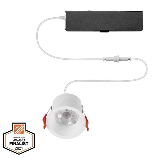 Commercial Electric 3 in. White LED Integrated Trimless Recessed Lighting Kit