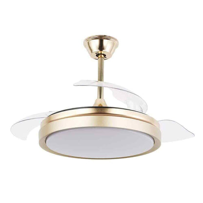 Oaks Aura Oaksville 42in. LED Indoor French Gold 6-Speed Retractable Ceiling Fan