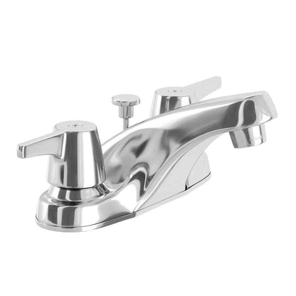 Glacier Bay Aragon 4 in. Centerset 2-Handle Low-Arc Bathroom Faucet Chrome