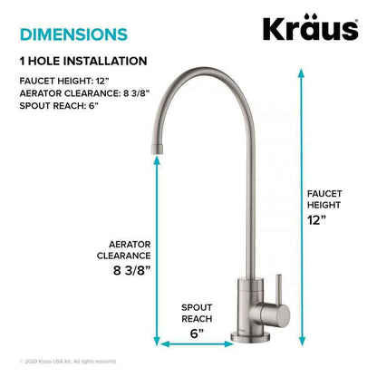 KRAUS Purita Single-Handle Water Dispenser Faucet for Water Filtration System