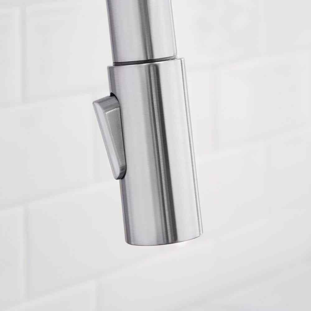 Glacier Bay Paulina 1-Handle Pull-Down Sprayer Kitchen Faucet in Stainless Steel