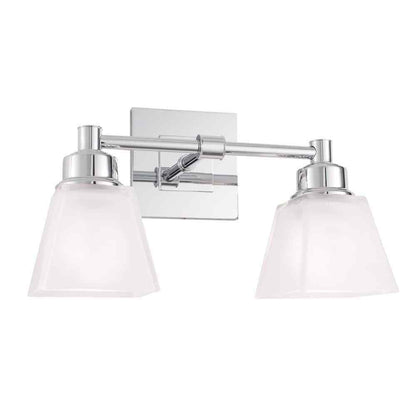 NORWELL Matthew 2-Light Chrome Bathroom Vanity Wall Sconce