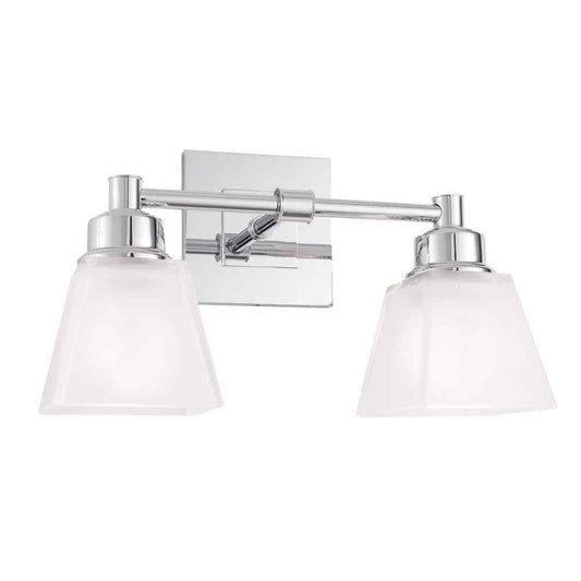 NORWELL Matthew 2-Light Chrome Bathroom Vanity Wall Sconce