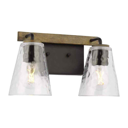 Home Decorators Westbrook Weathered Oak Rustic Farmhouse Bathroom Vanity Light