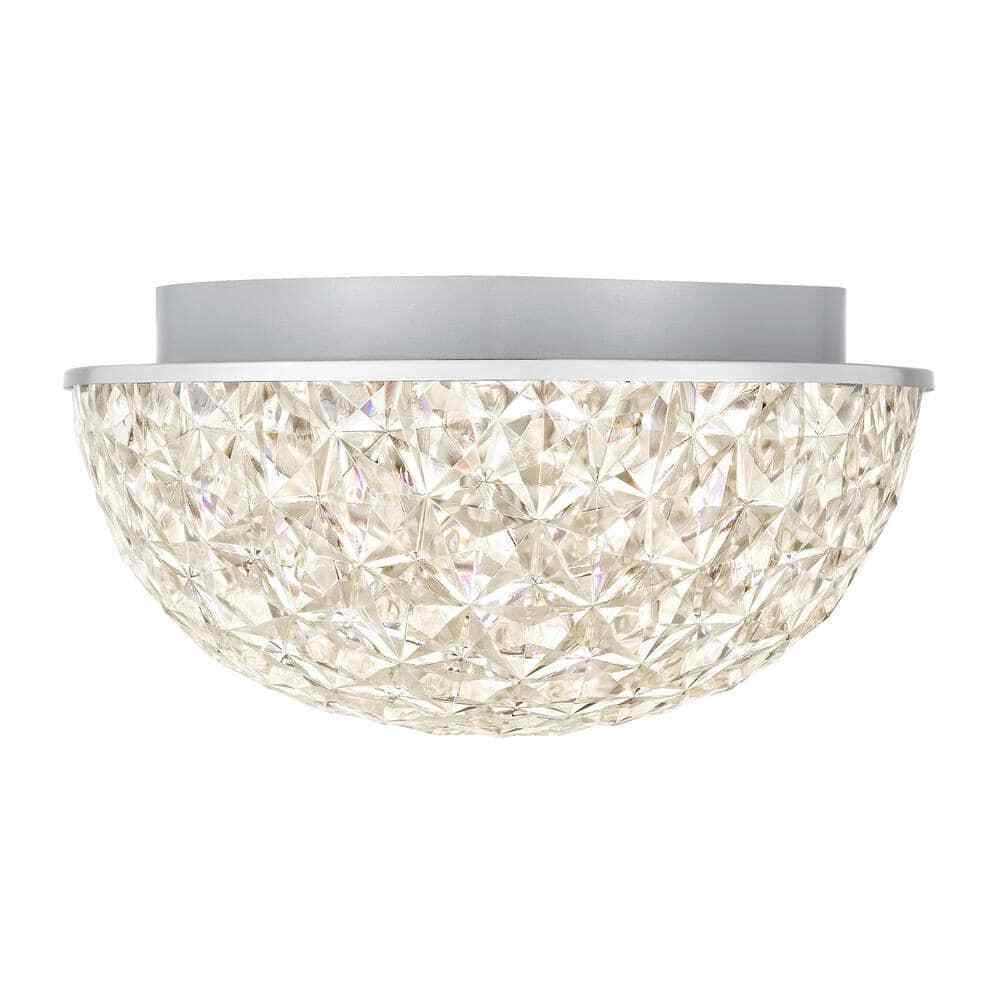 Home Decorators Ellis Place Chrome LED Round Flush Mount Modern Ceiling Light