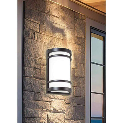 Home Decorators Mullen Oil Rubbed Bronze Outdoor Hardwired LED Wall Sconce