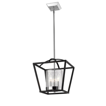 Golden Lighting Mercer 3-Light Black Semi-Flush Mount Light