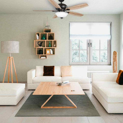 Hampton Bay Southwind II 52 in. Indoor LED Bronze Ceiling Fan with Light Kit
