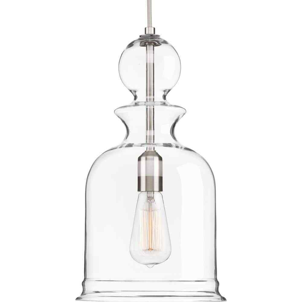Progress Lighting Staunton Collection 9 in. 1-Light Brushed Nickel Pendant