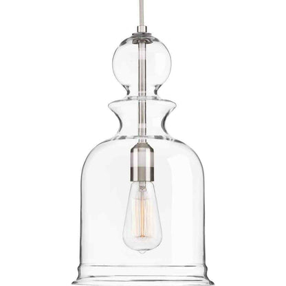 Progress Lighting Staunton Collection 9 in. 1-Light Brushed Nickel Pendant