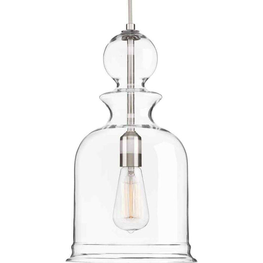 Progress Lighting Staunton Collection 9 in. 1-Light Brushed Nickel Pendant