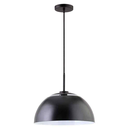 Meyer&Cross Jordyn 16 in. 1-Light Modern Matte Black Pendant with Metal Shade
