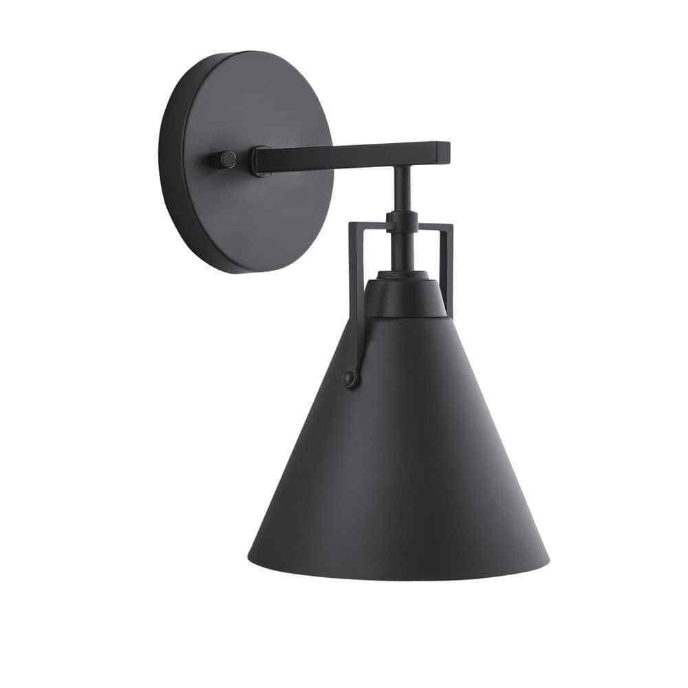 Home Decorators Insdale Matte Black Modern Industrial Bathroom Vanity Light