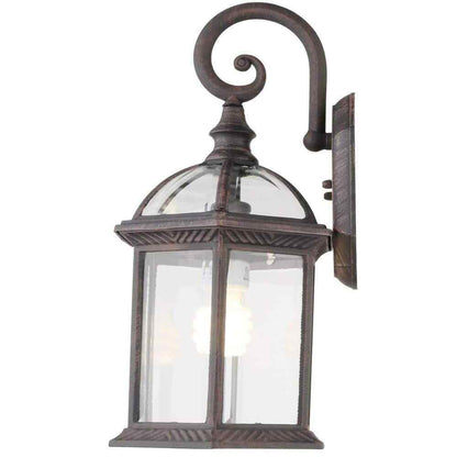 Hampton Bay Wickford Weathered Bronze Wall Light Fixture w/ Clear Glass (2-Pack)