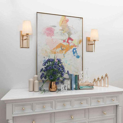LNC Modern Classic 1-Light Gold Wall Sconce Powder Room Bathroom Vanity Light