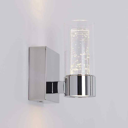 Artika Essence 4.3 in. 1-Light Chrome LED Wall Sconce Light Fixture for Bathroom