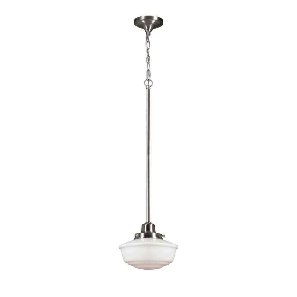 Hampton Bay Belvedere Park Brushed Nickel Pendant Hanging Light