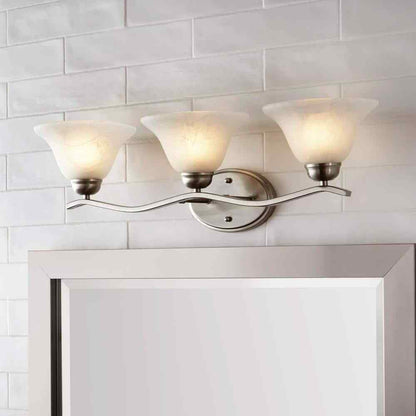 Hampton Bay Andenne 26.3 in. 3-Light Brushed Nickel Bathroom Vanity Light