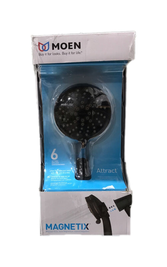 MOEN Attract w/ Magnetix 6-Spray 3.75 in. Single Wall Mount Shower Head Bronze