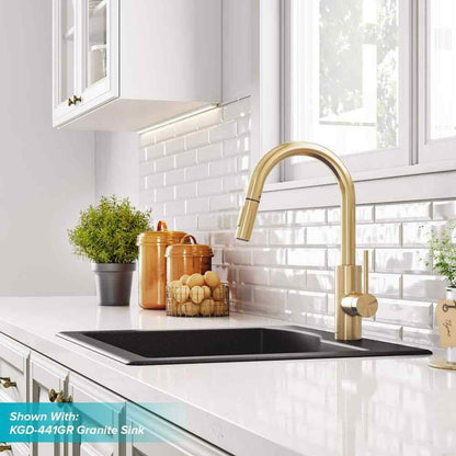 KRAUS Oletto Single-Handle Pull-Down Kitchen Faucet w/ Dual-Function Sprayer