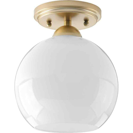 Progress Lighting Carisa Collection 7-3/8 in. 1-Light Mid Century Flush Mount