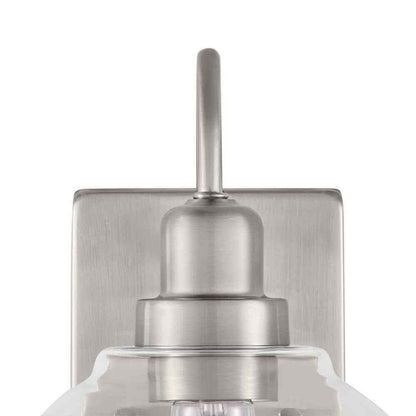 Home Decorators Collection Halyn 4.5 in. Brushed Nickel Indoor Wall Sconce