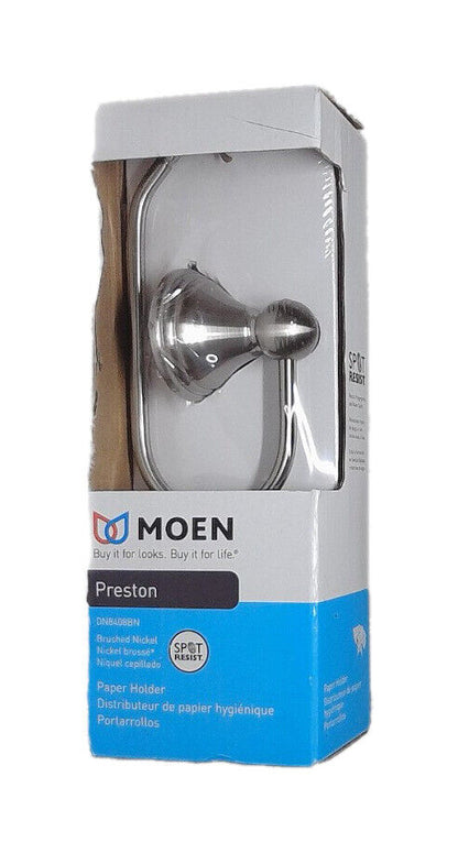 MOEN Preston Single Post Toilet Paper Holder in Spot Resist Brushed Nickel