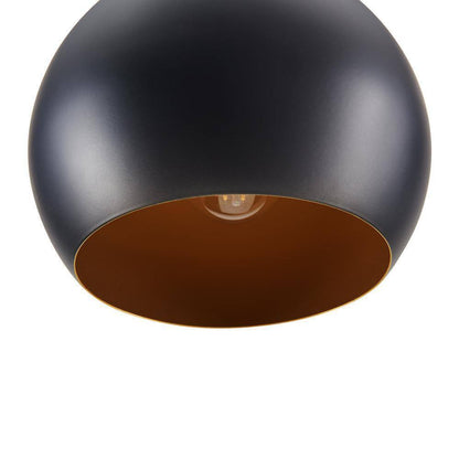 Southern Enterprises Conner Matte Black Midcentury Modern Dome Pendant Lamp