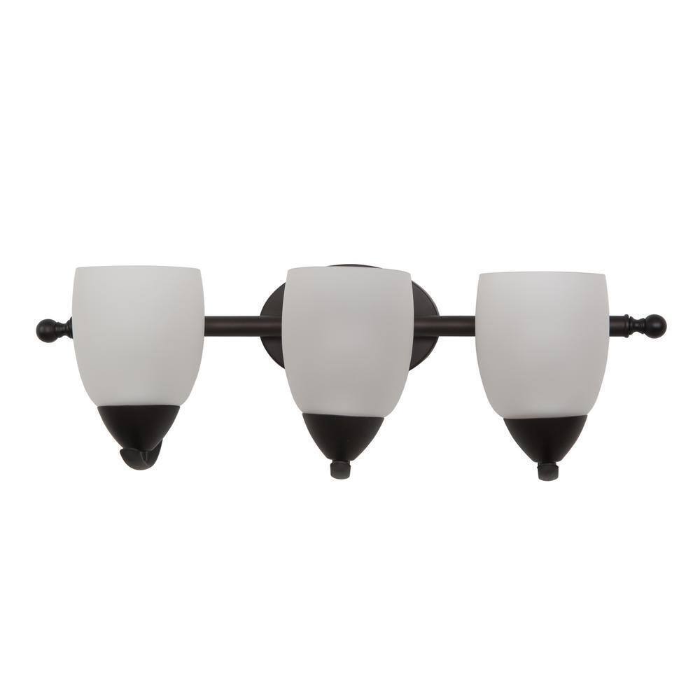 Yosemite Home Decor Mirror Lake 3-Light Oil Rubbed Bronze Bathroom Vanity Light
