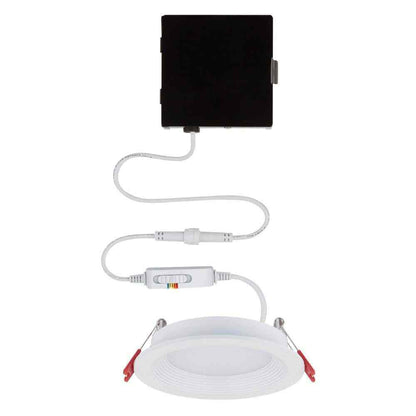 Commercial Electric Baffle 4 in. Canless Indoor/Outdoor LED Recessed Light Kit