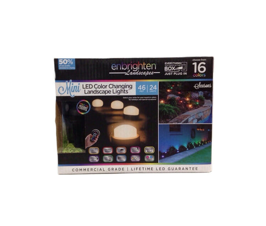 Enbrighten Black Color Changing Outdoor LED Landscape Path Lights 24-Light