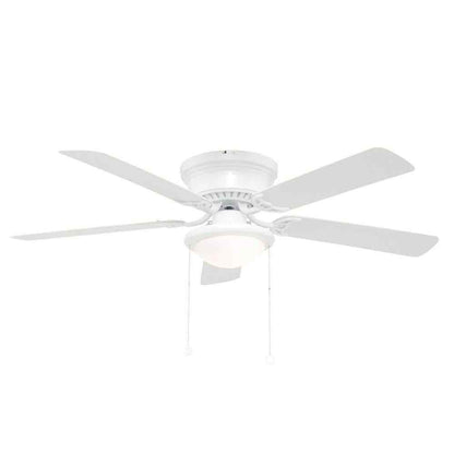 Hugger 52 in. LED Indoor White Ceiling Fan with Light Kit AL383LED-WH