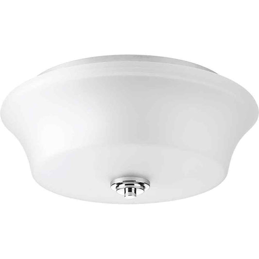 Progress Lighting Cascadia Collection 2-Light Polished Chrome Flush Mount