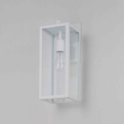 Globe Electric Bowery Matte White Farmhouse Indoor/Outdoor 1-Light Wall Sconce